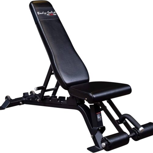 BODY SOLID ADJUSTABLE BENCH – FLAT / INCLINE / DECLINE – COMMERCIAL RATED