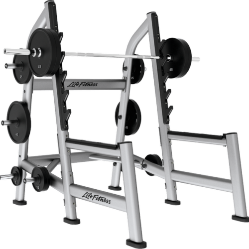 HAMMER STRENGTH OLYMPIC SQUAT RACK (W/12 WEIGHT HORNS)