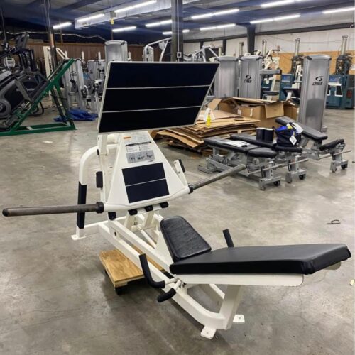 WHITE CYBEX PLATE LOADED SQUAT PRESS